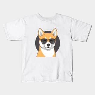 Shiba Ina Sunglasses Kids T-Shirt